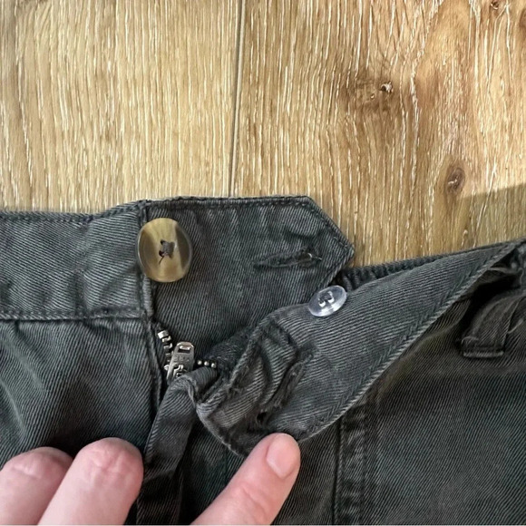 Aerie Women’s Black Elastic Waist Buttoned Shorts with Fringe Hem Size S GUC - Picture 7 of 9